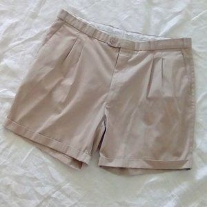 Men's dress khaki beige tan dress shorts